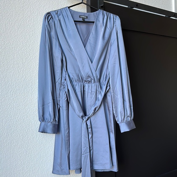 Express Dresses & Skirts - ✨ NWOT Express - Blue-Gray Cocktail Dress - SZ LG